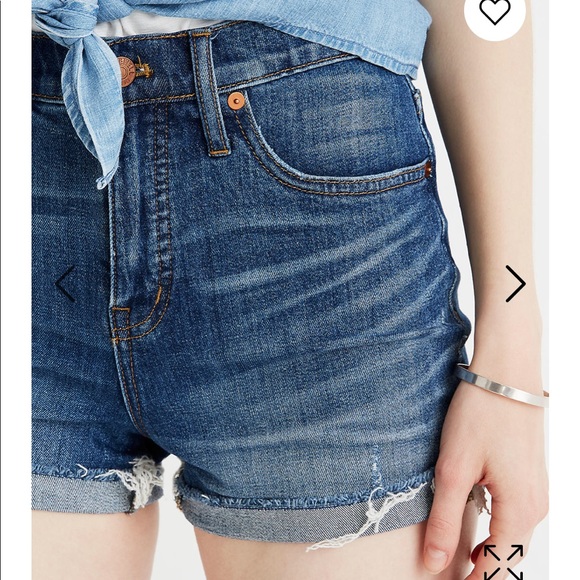 NEW • Madewell • High Rise Cuffed Denim Shorts 28 - Picture 3 of 8